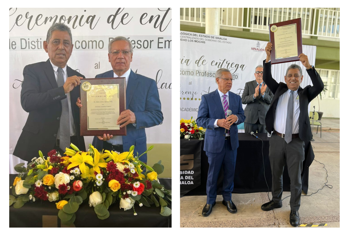 EL DR. ADÁN LORENZO APODACA FÉLIX RECIBE RECONOCIMIENTO COMO PROFESOR EMÉRITO DE LA UPES.